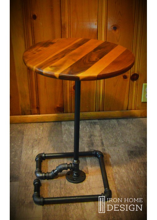 Black Pipe Accent Table